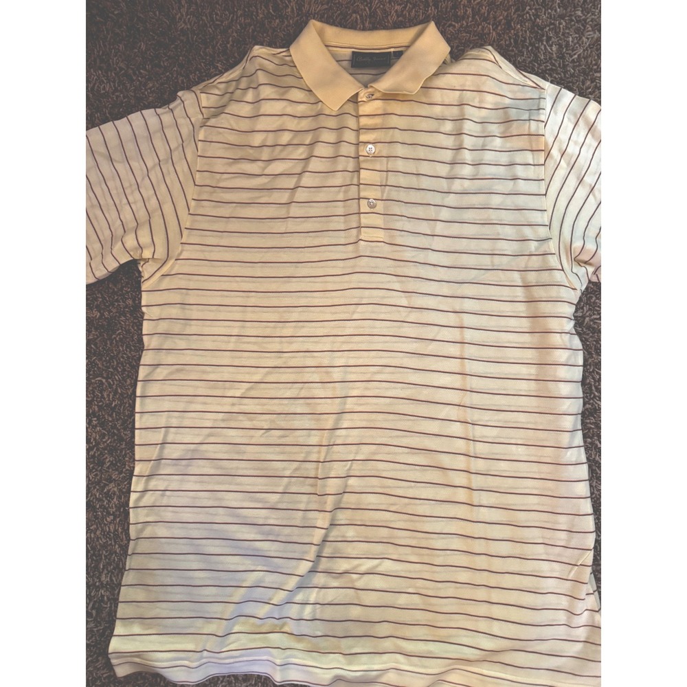 Bobby Jones Collection Mens Striped Cotton Golf Polo Made in Italy L